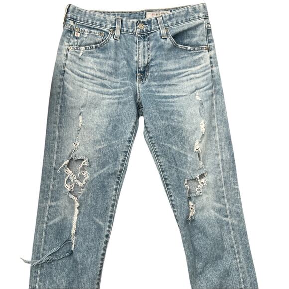 AG Adriano Goldschmied The Ex-Boyfriend Distressed Slouchy Slim Jeans | 27R - Picture 3 of 10